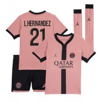 Paris Saint-Germain Lucas Hernandez #21 Fußballbekleidung 3rd trikot Kinder 2024-25 Kurzarm (+ kurze hosen)